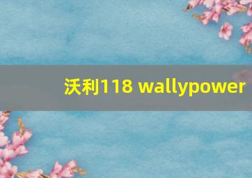 沃利118 wallypower